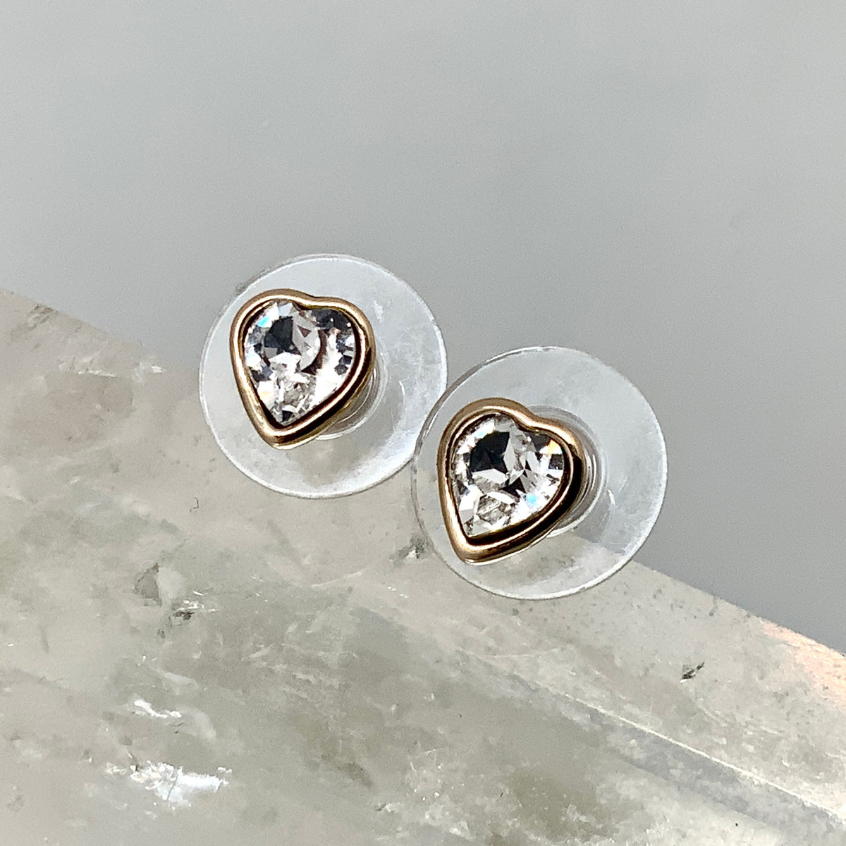 Heart-Shaped Stud Earrings