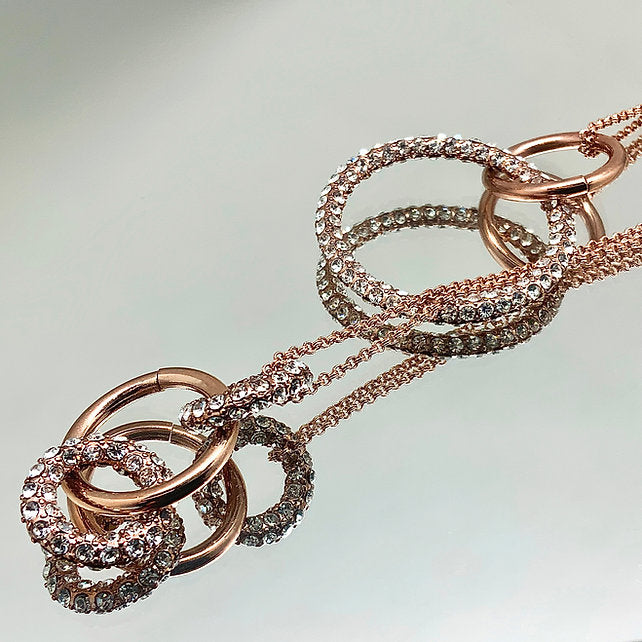 Premium Crystal Round Pave Necklace