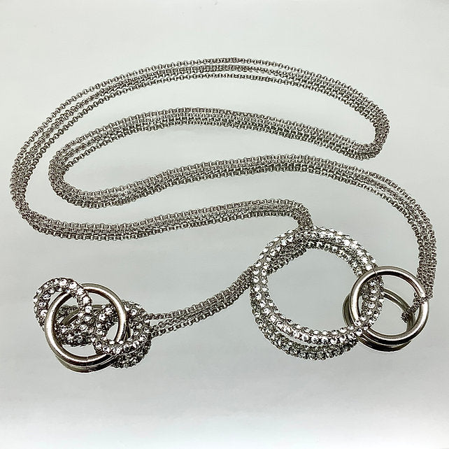Premium Crystal Round Pave Necklace