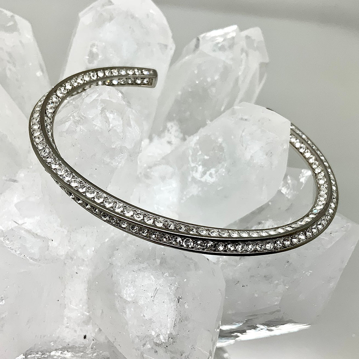 Premium Crystal Twist Bangle