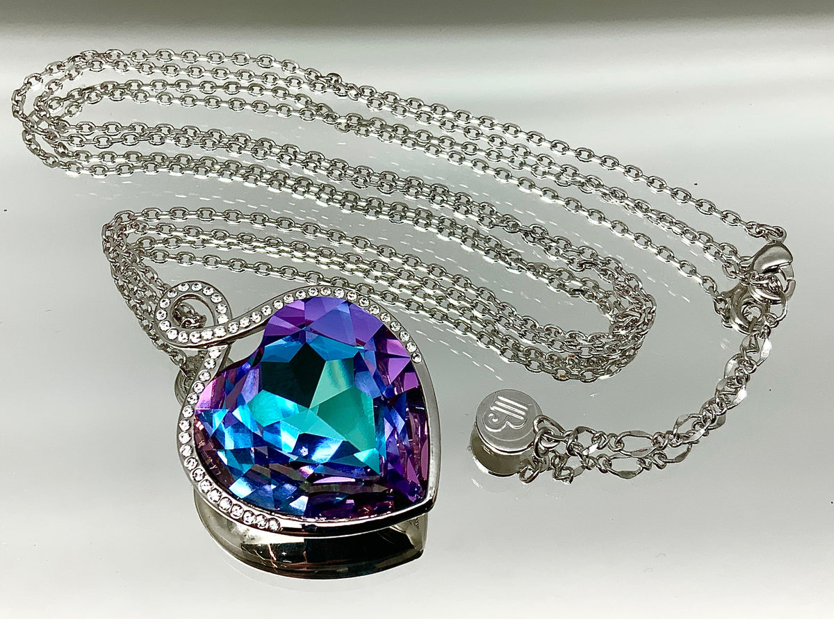 Premium Crystal Large Heart Titanic Necklace Pendant