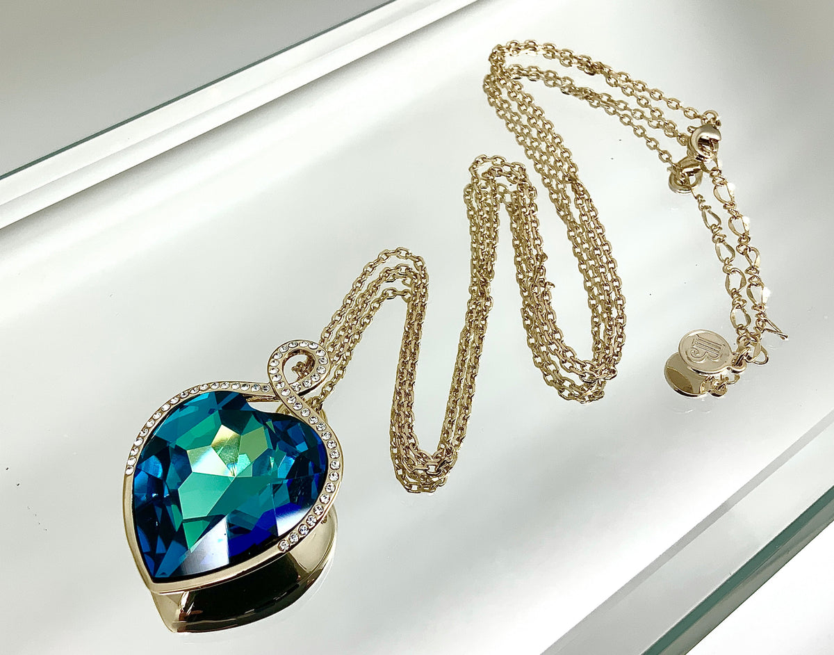 Premium Crystal Large Heart Titanic Necklace Pendant