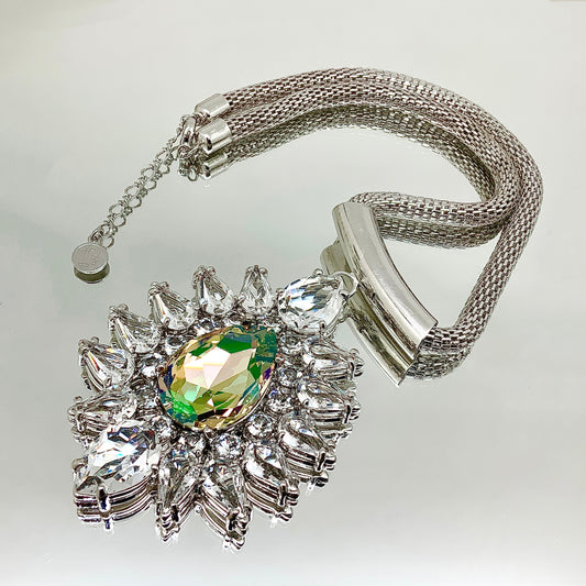 Premium Crystal Star Burst Evening Necklace