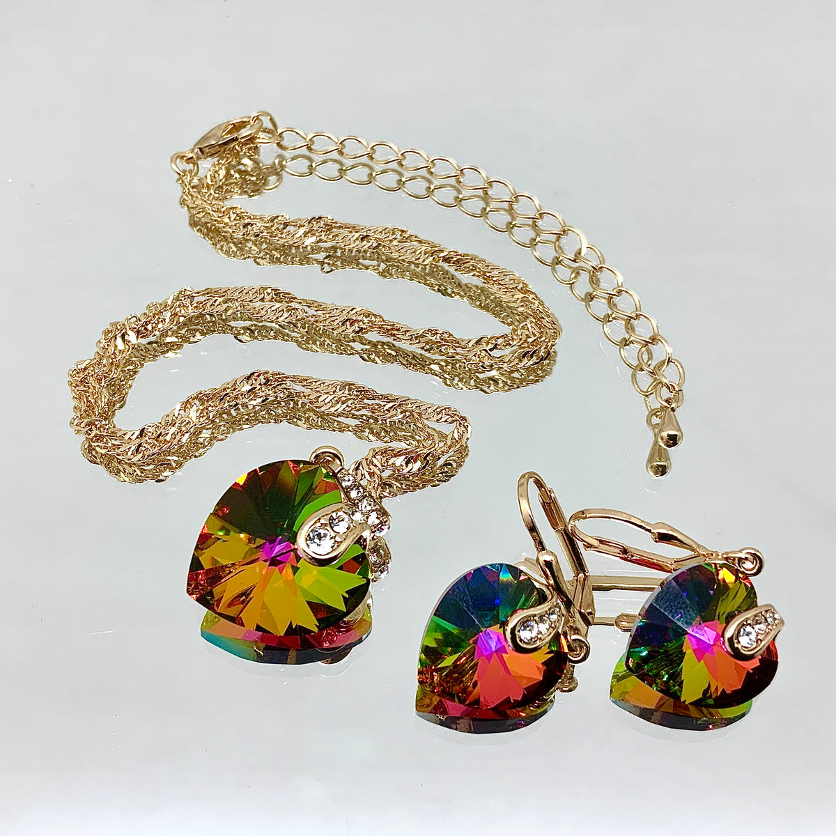Premium Crystal Heart Set