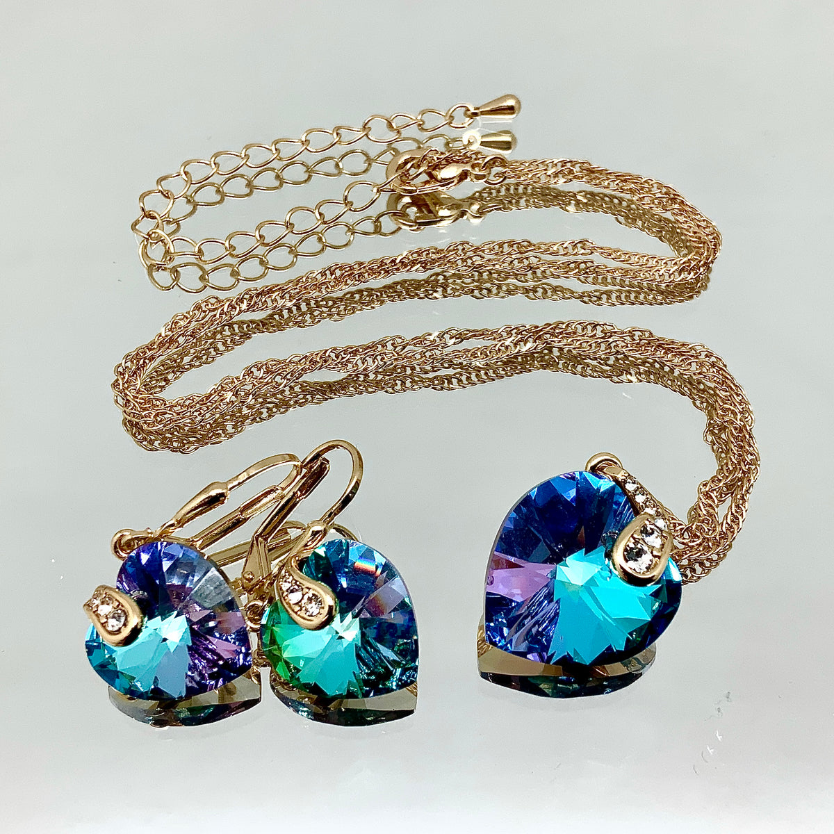 Premium Crystal Heart Set