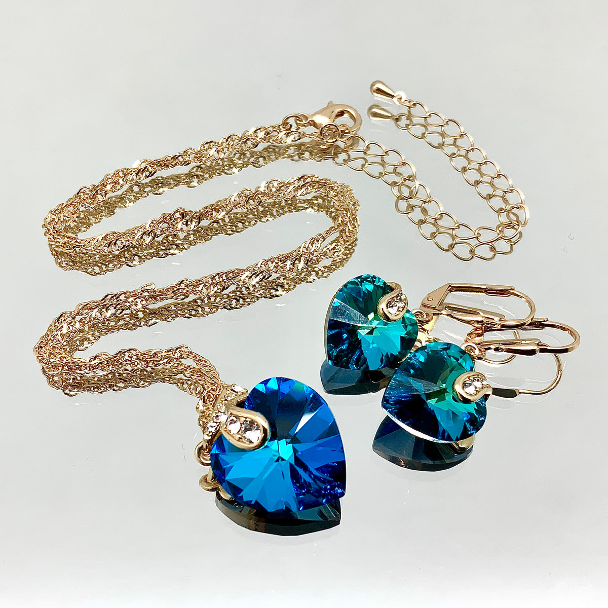 Premium Crystal Heart Set
