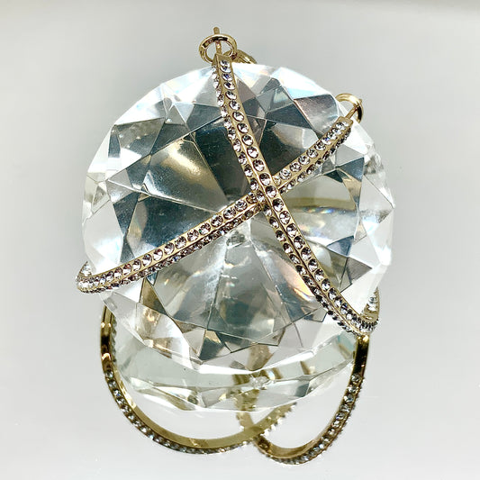 Premium Crystal Medium Inside Out Hoop Earring 1.5"
