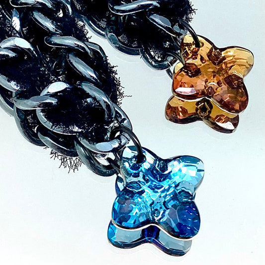 Four Pointed Star Large Crystal Necklace