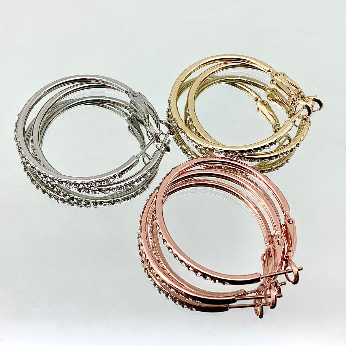 Premium Crystal Hoop Earrings
