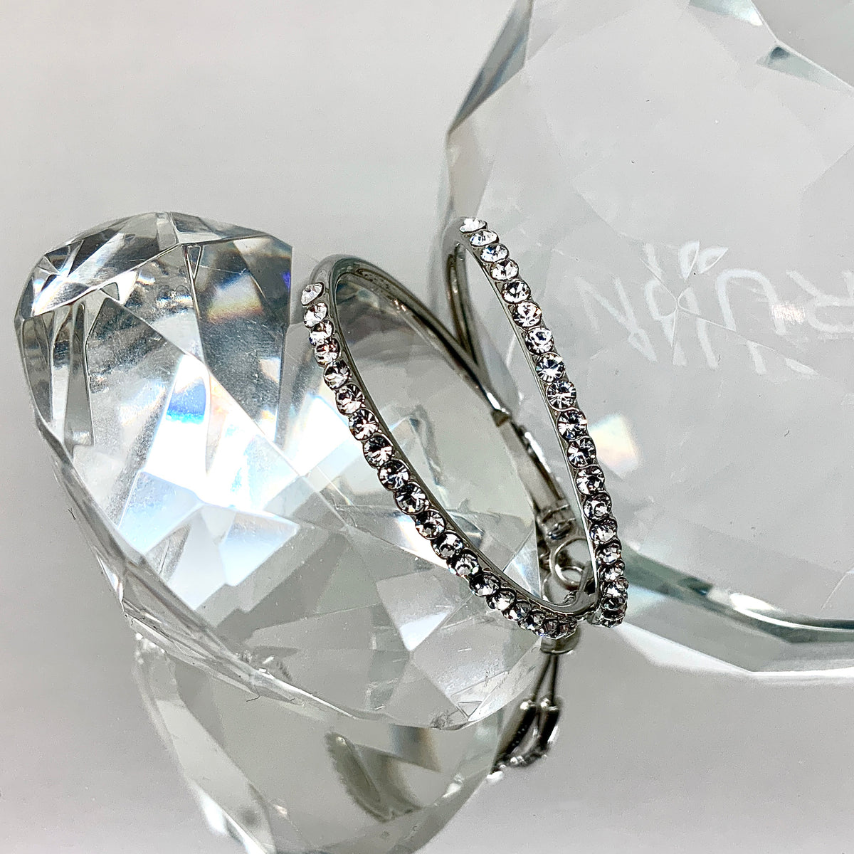 Premium Crystal Hoop Earrings