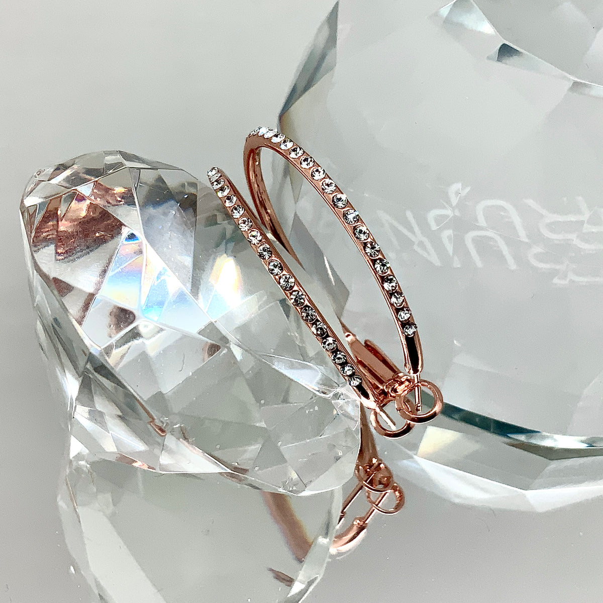 Premium Crystal Hoop Earrings