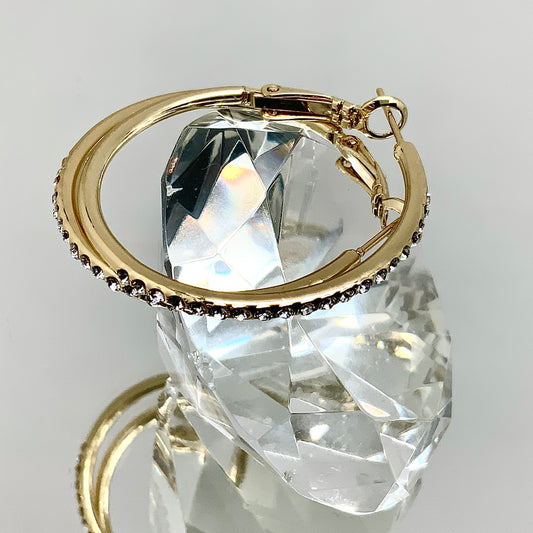 Premium Crystal Hoop Earrings