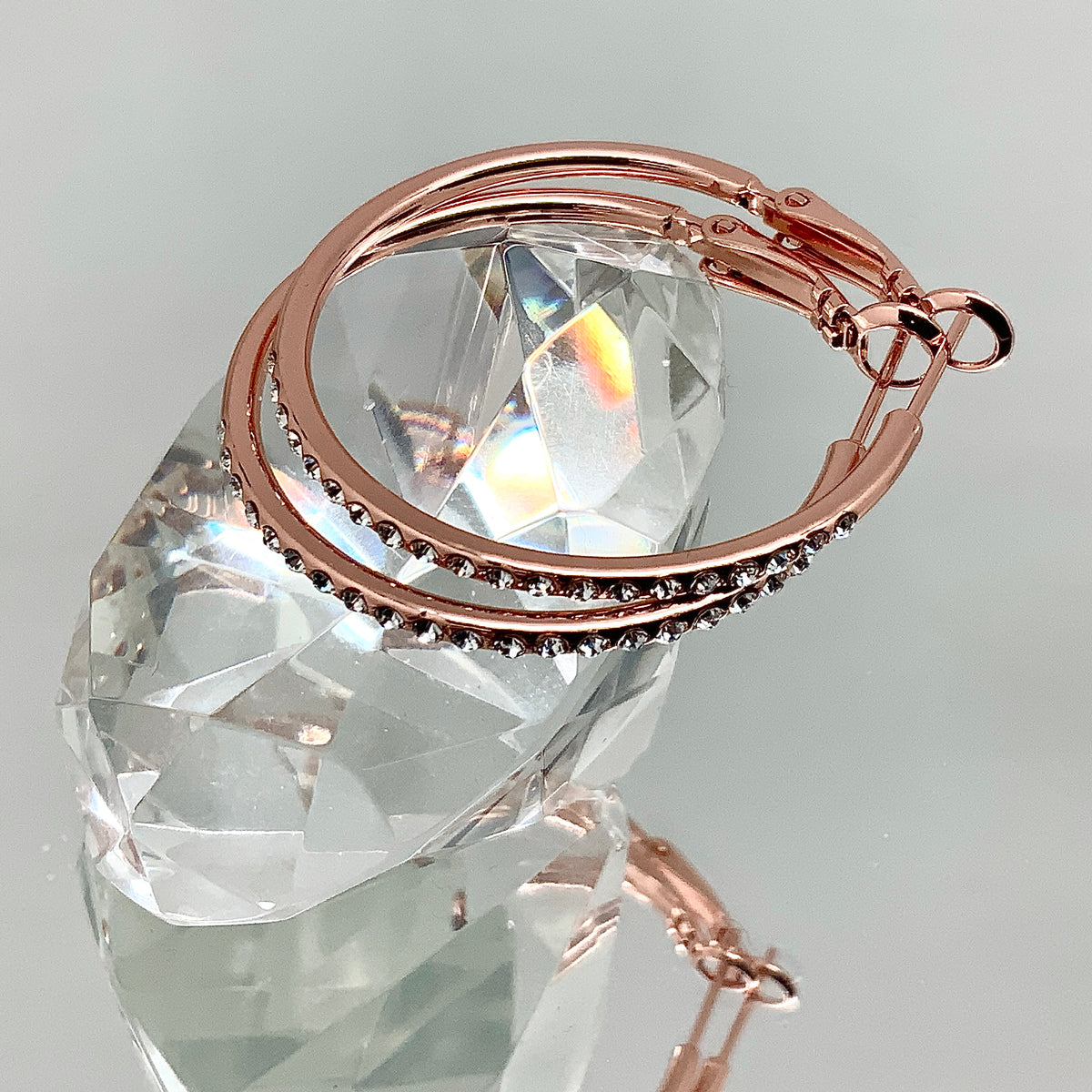 Premium Crystal Hoop Earrings