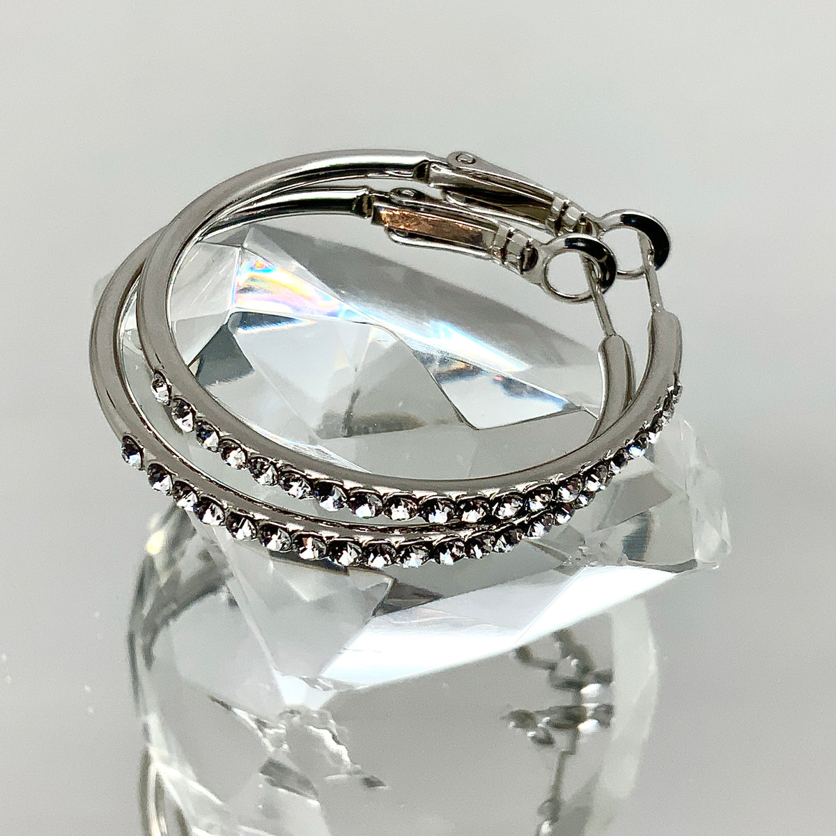 Premium Crystal Hoop Earrings