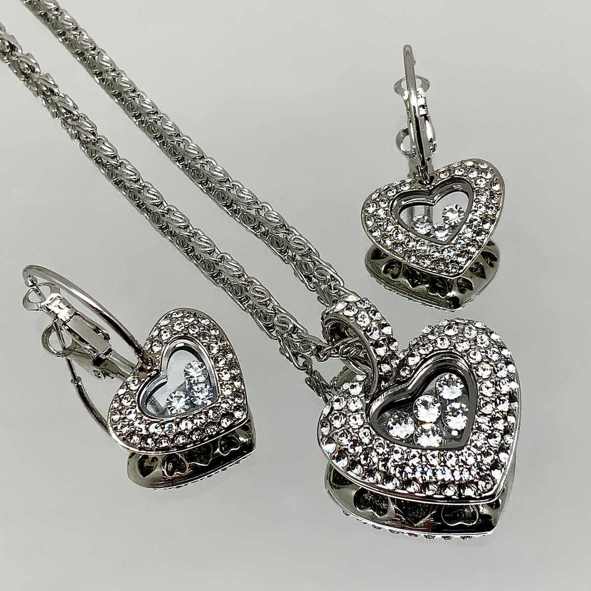 Premium Crystal Floating Heart