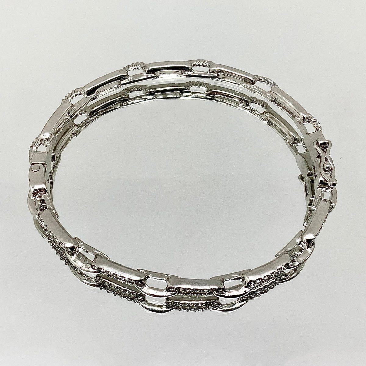 Crystal Link Bangle Bracelet