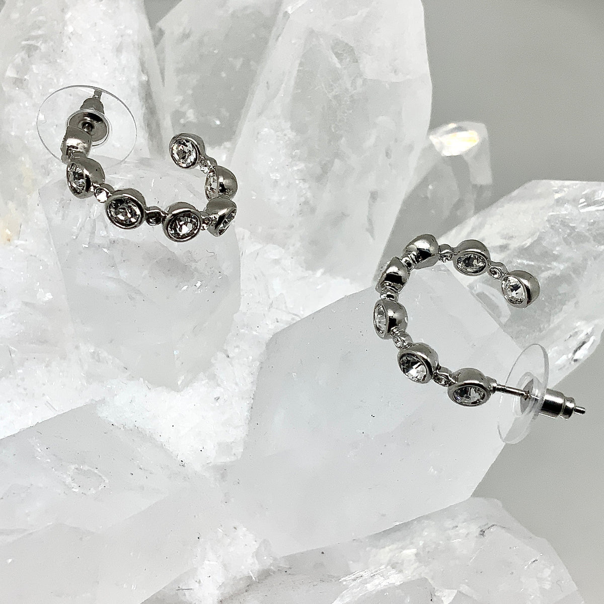 Bubble Crystal Cluster Earrings