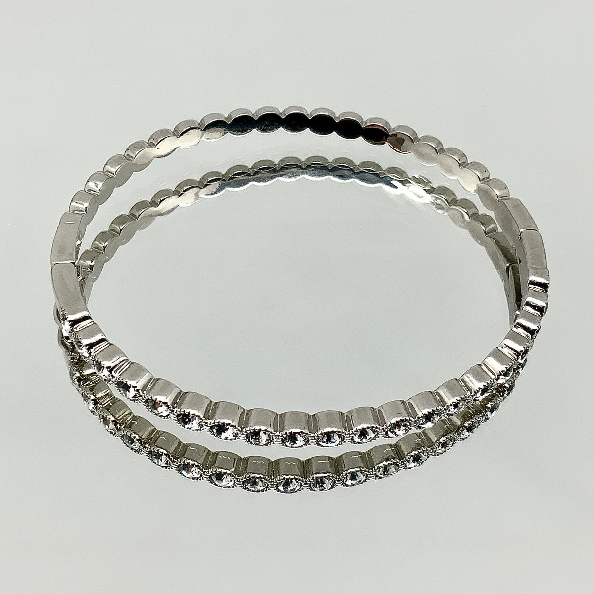 Cluster Crystal Bangle Bracelet