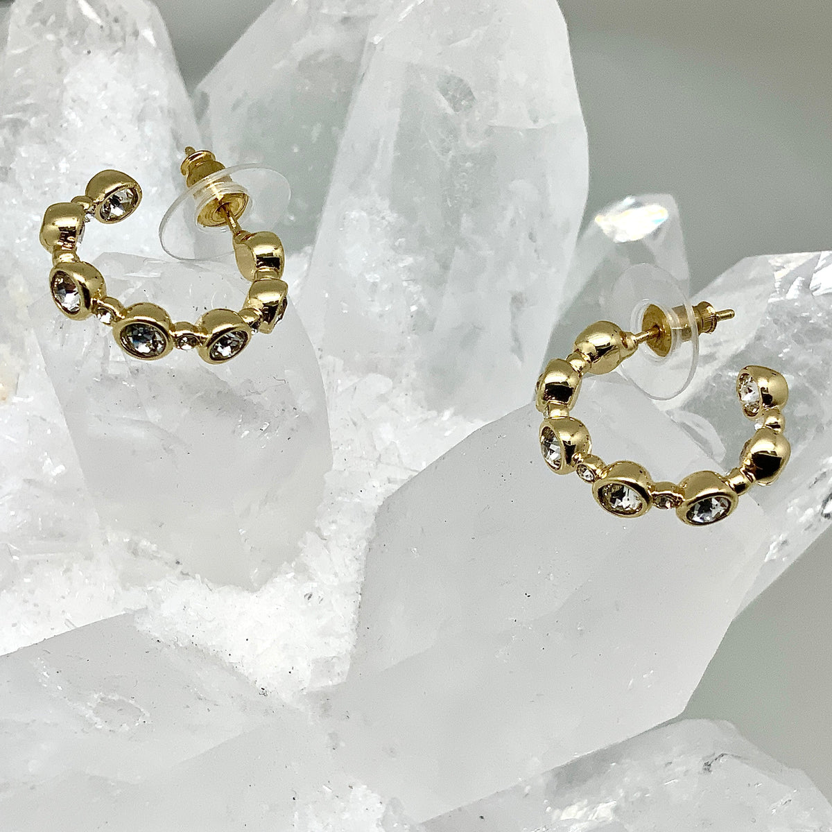 Bubble Crystal Cluster Earrings