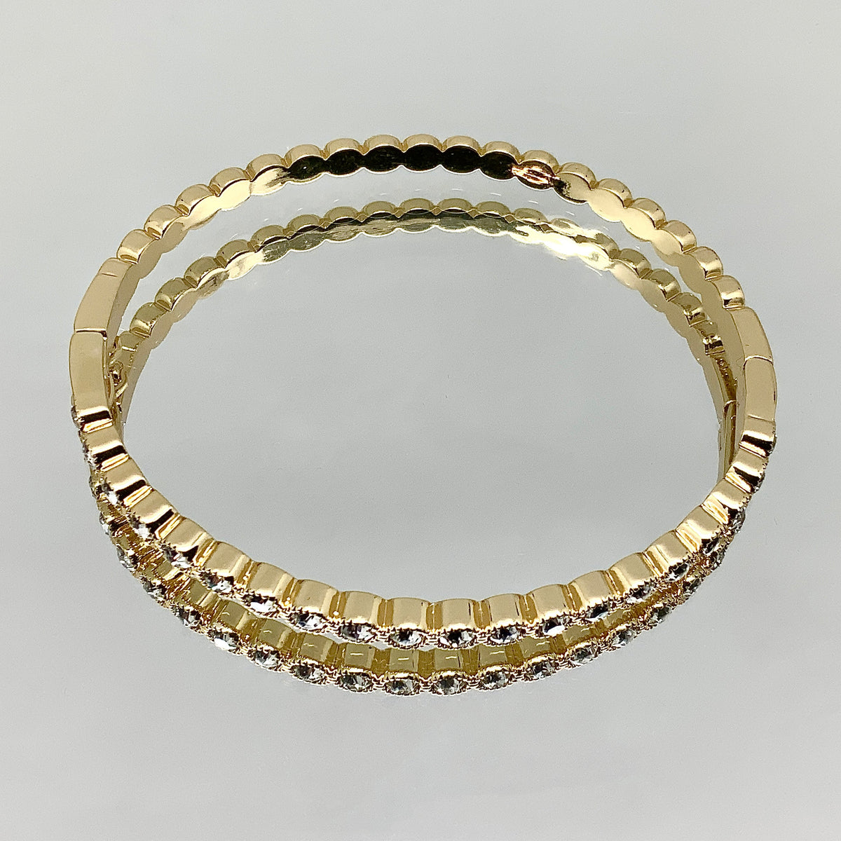 Cluster Crystal Bangle Bracelet