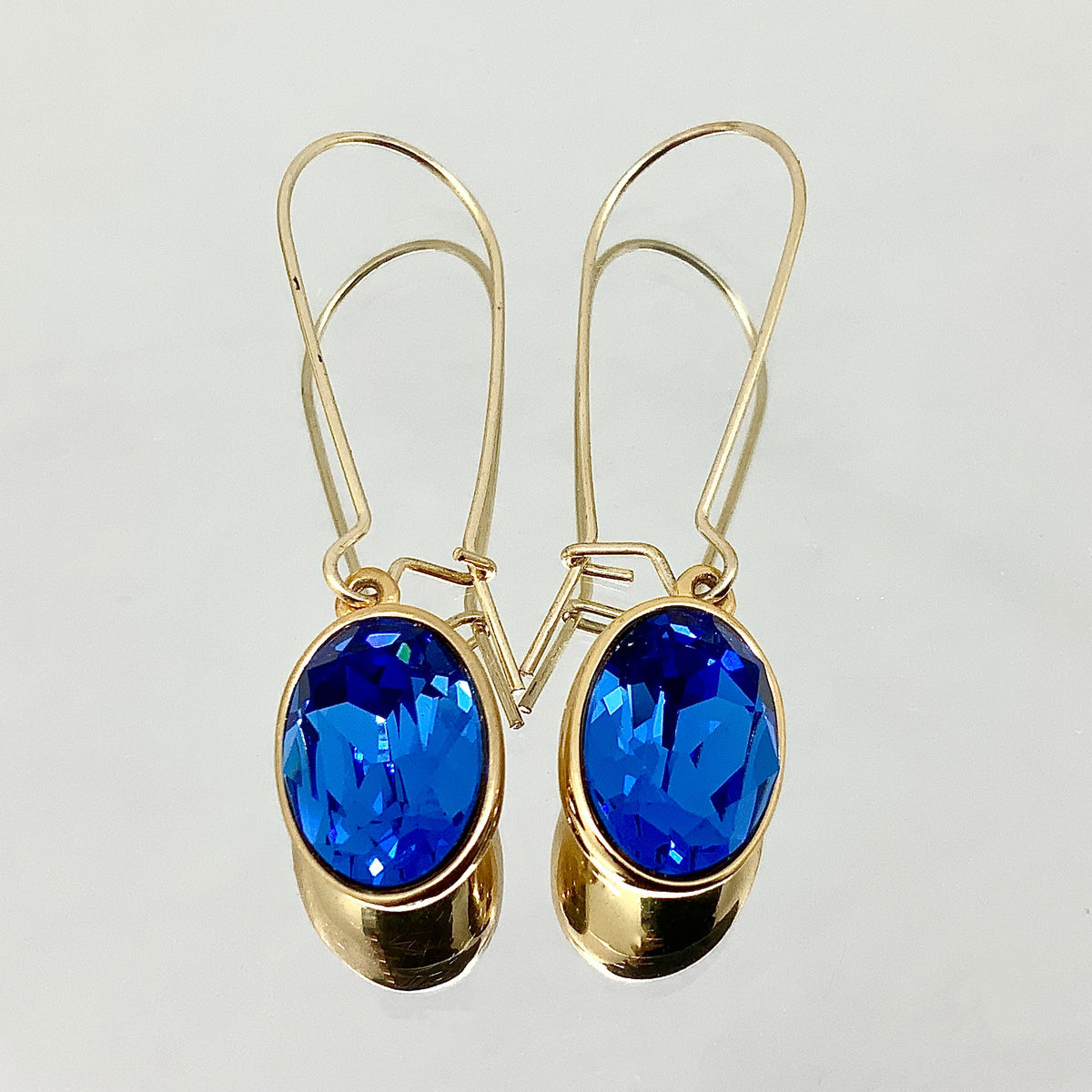 Oval Cut Crystal Earrings