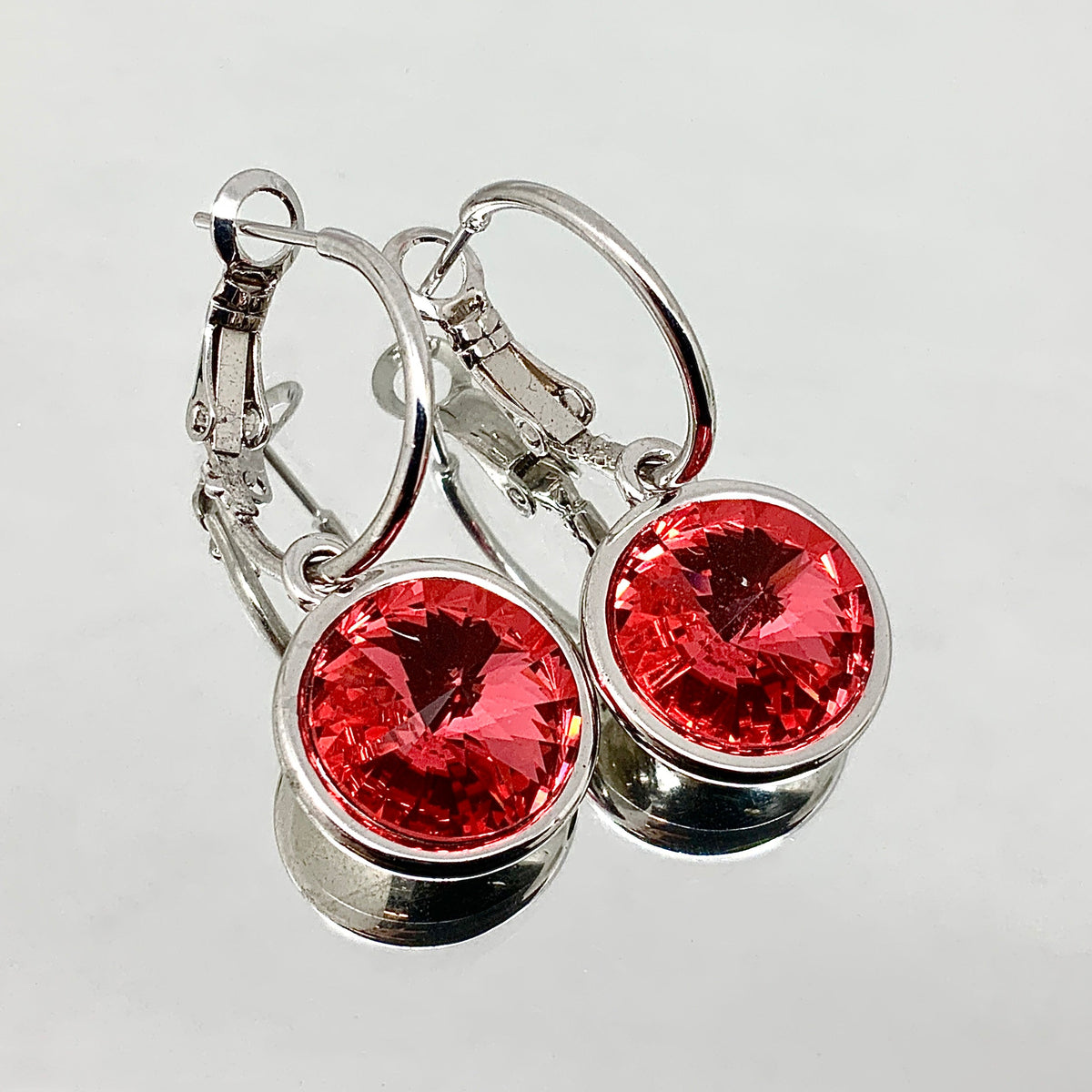 Rivoli Cut Crystal Earrings