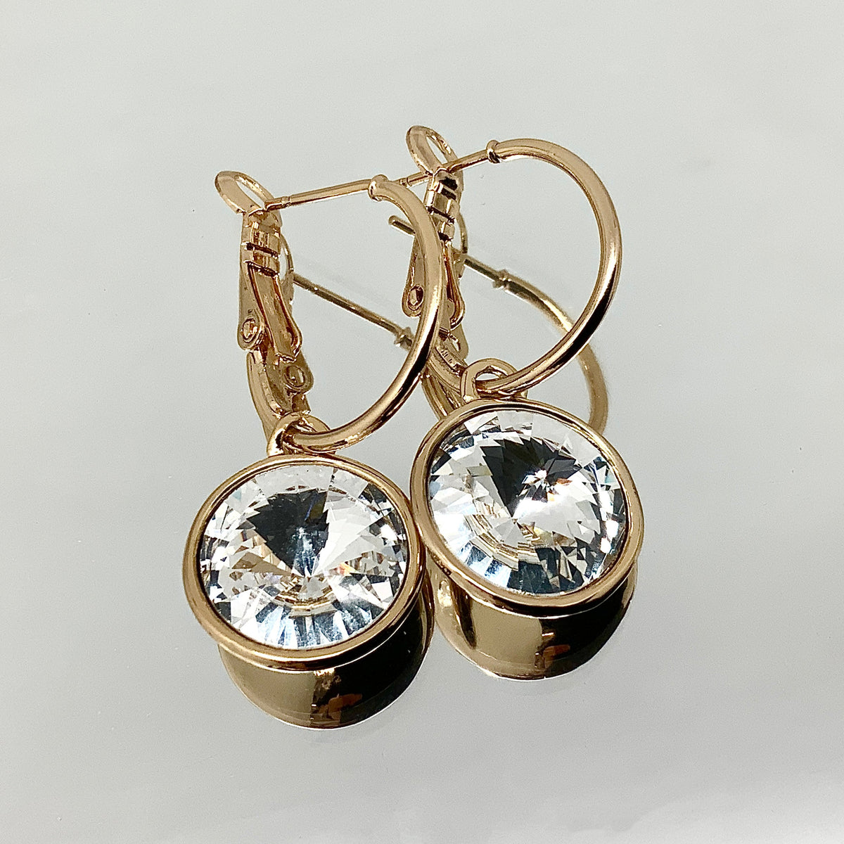 Rivoli Cut Crystal Earrings