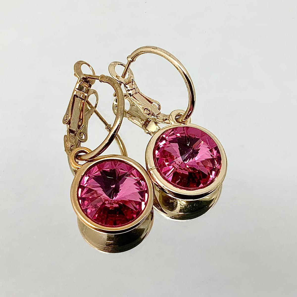 Rivoli Cut Crystal Earrings