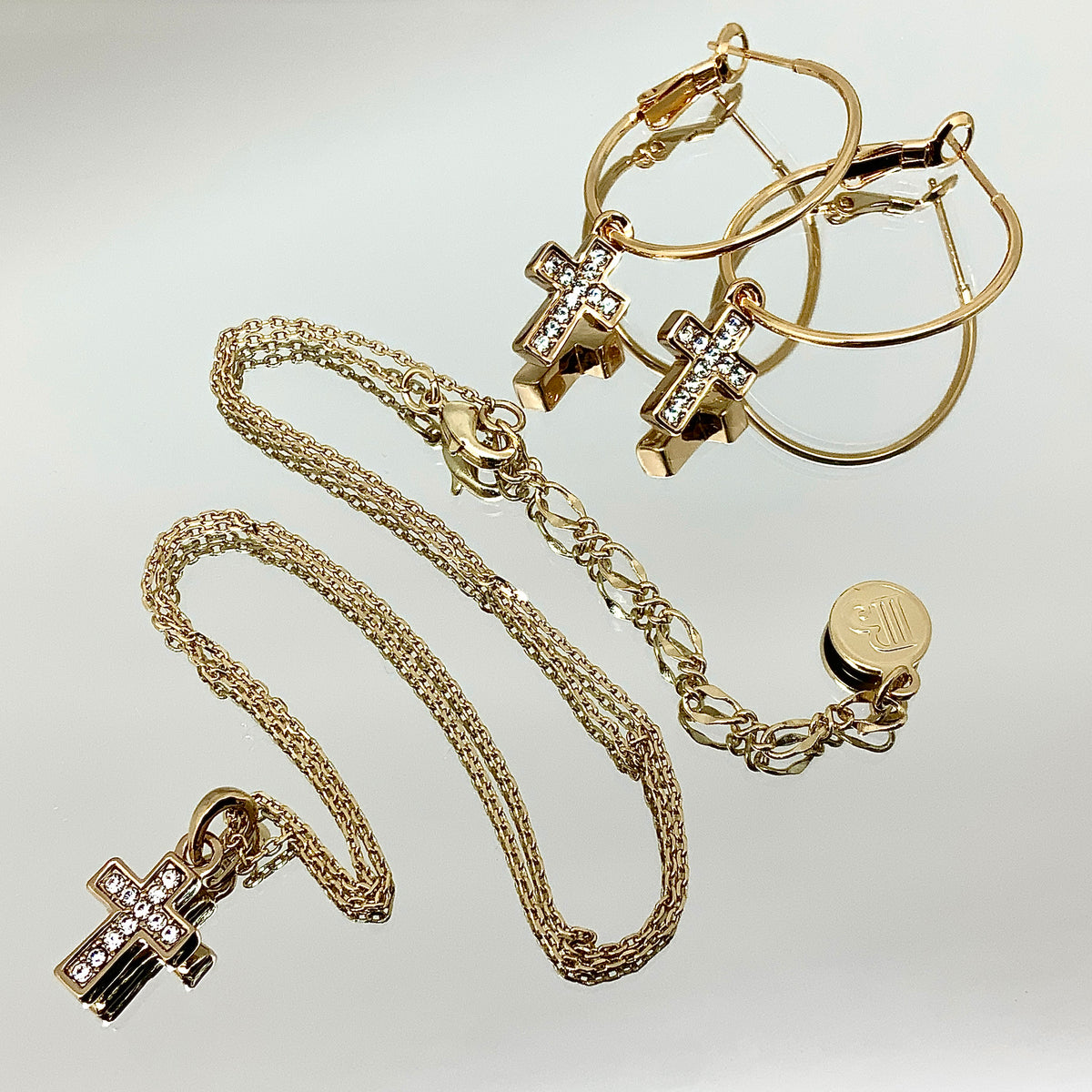 Premium Crystal Small Cross Set