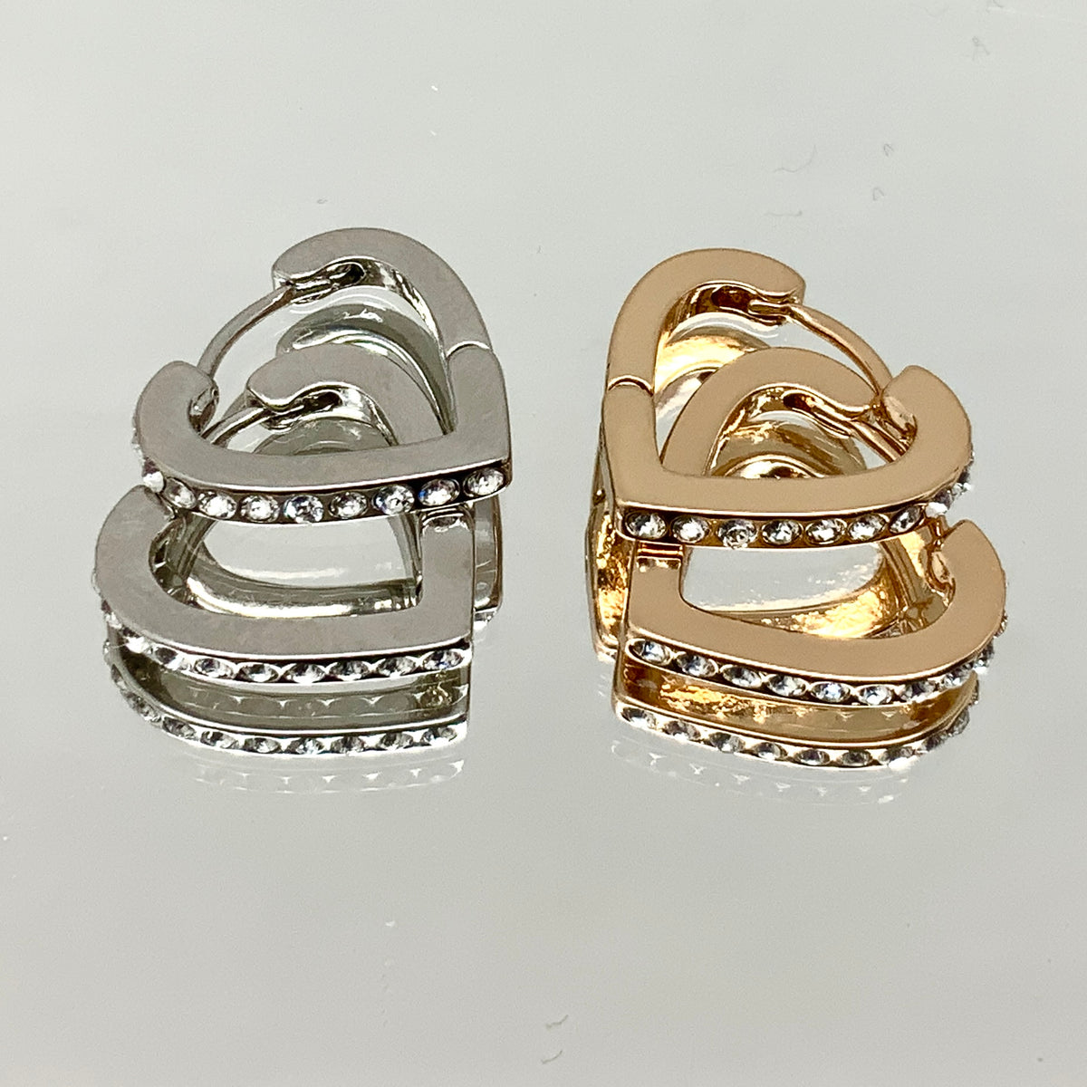 V-Shape Crystal Earrings