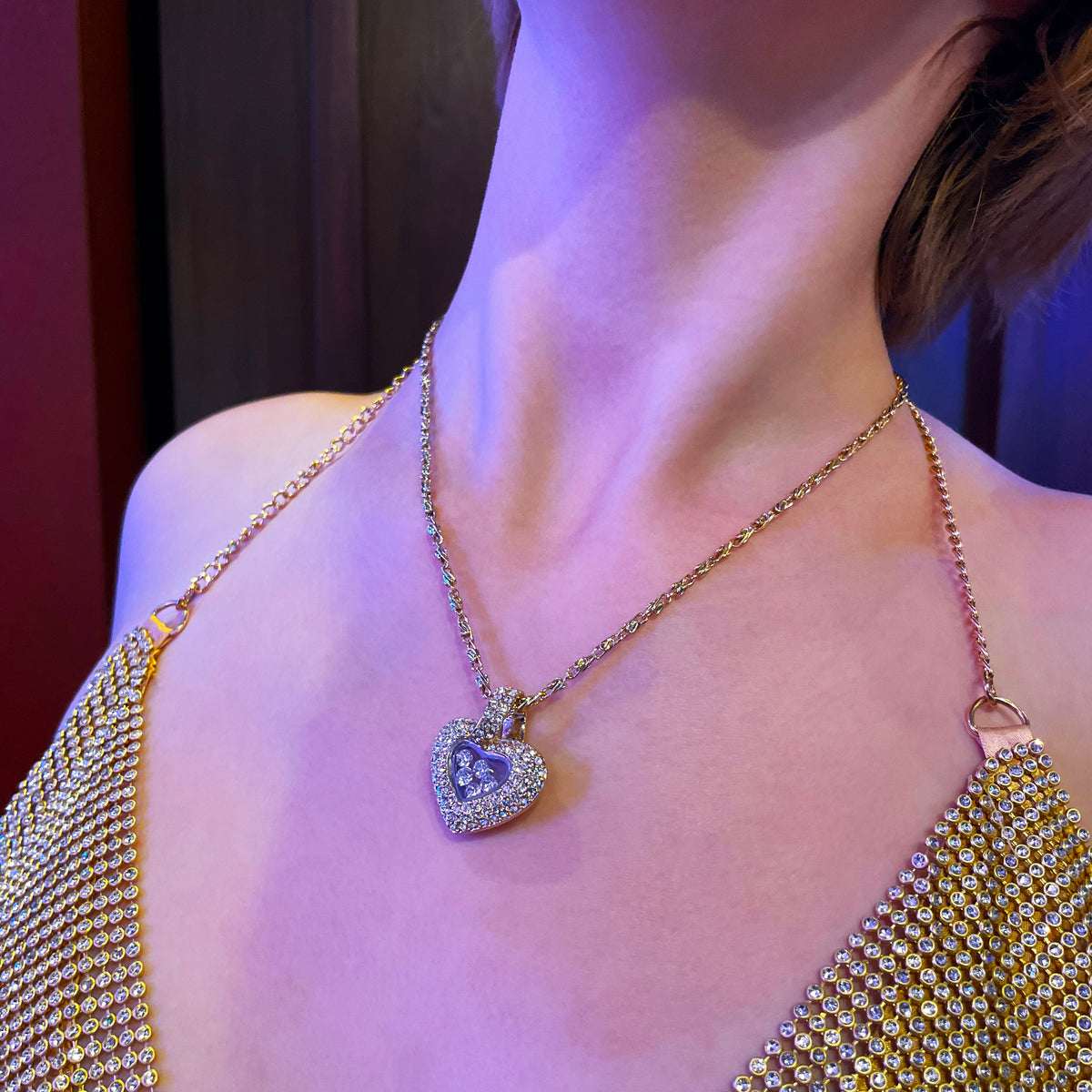 Premium Crystal Floating Heart