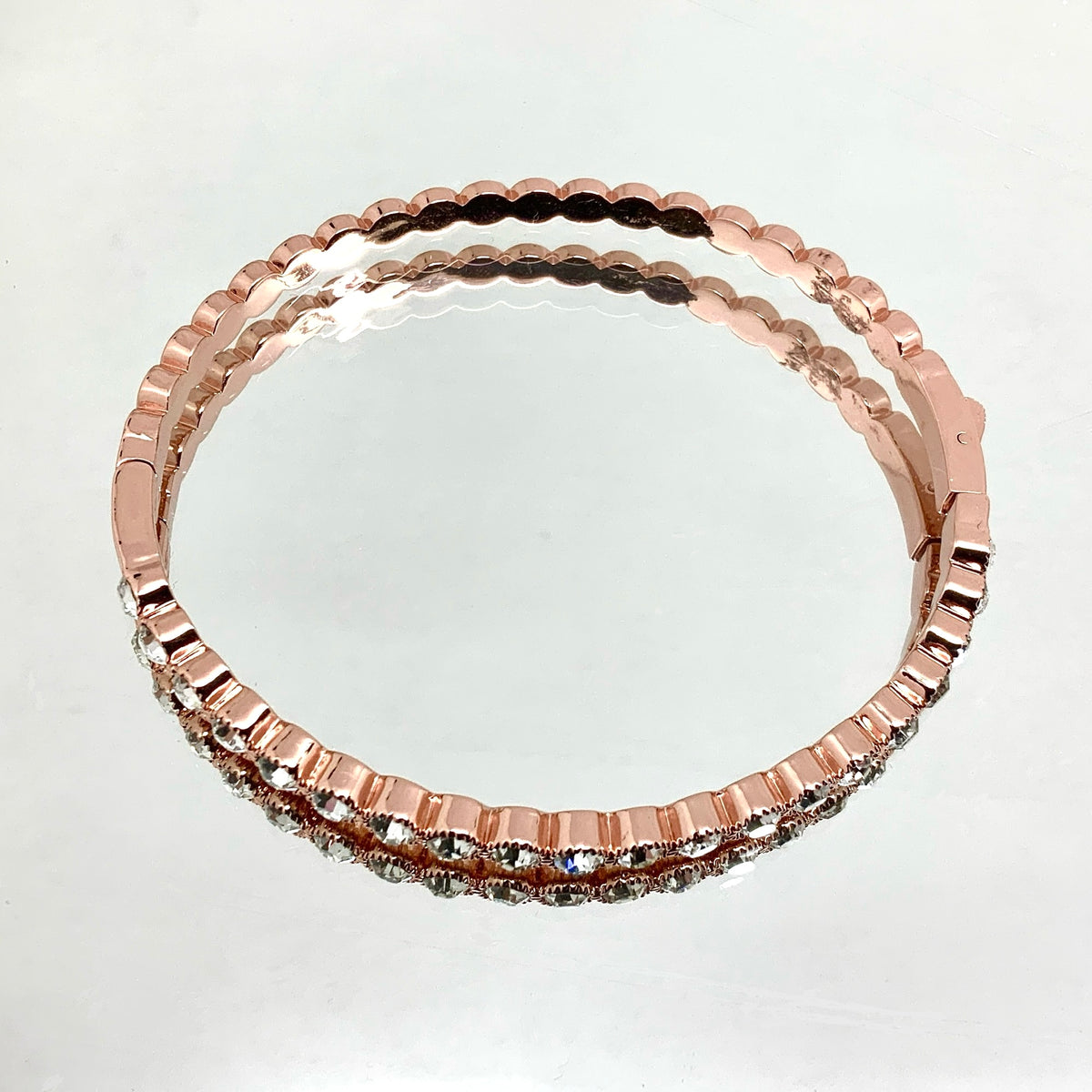 Cluster Crystal Bangle Bracelet