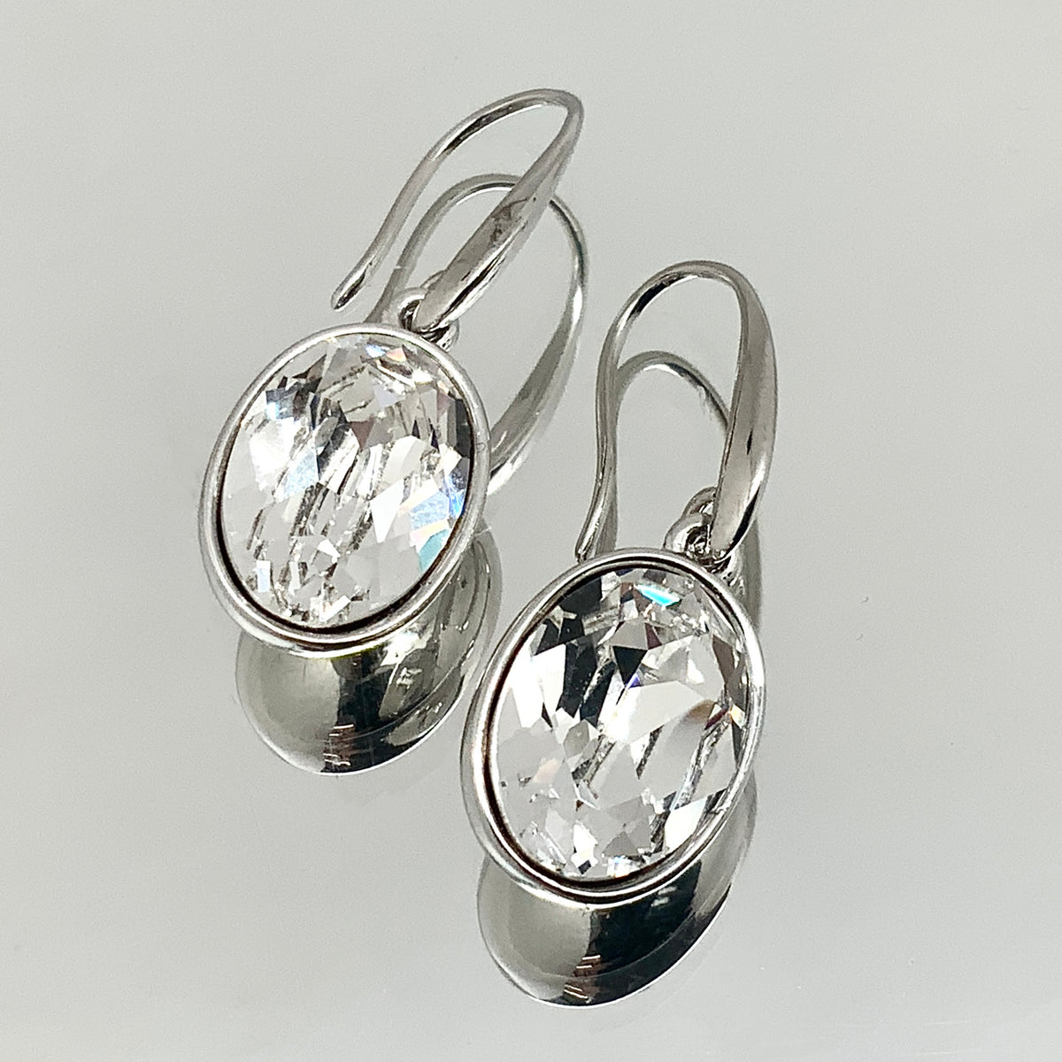 Oval Cut Crystal Earrings