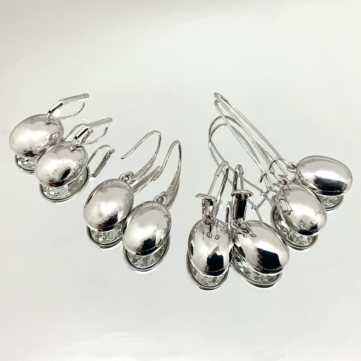 Oval Cut Crystal Earrings