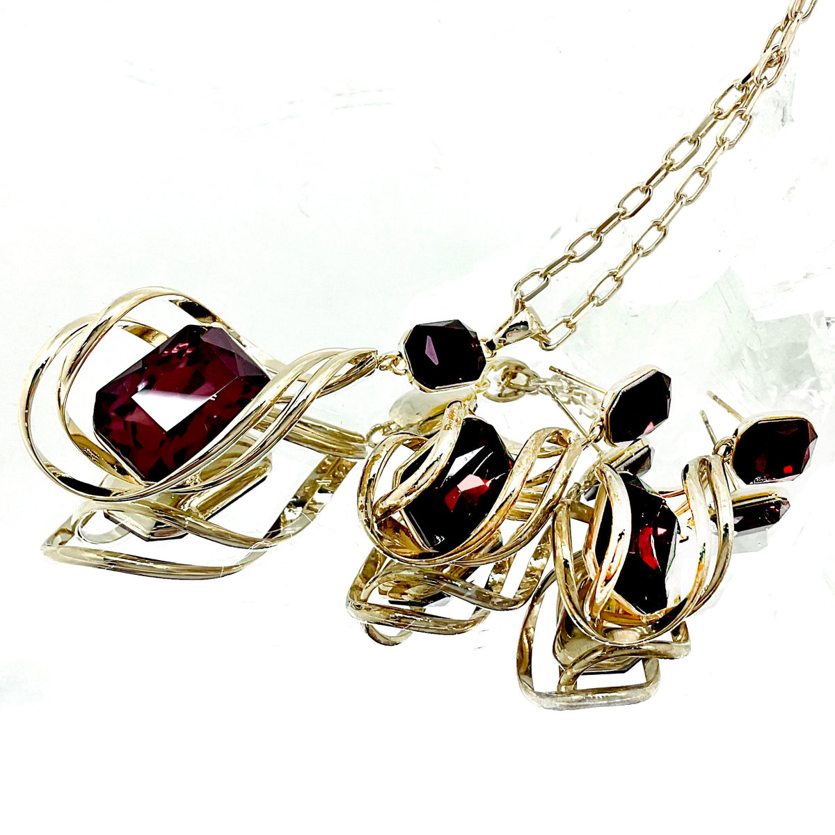 Emerald Cut Premium Crystal Set