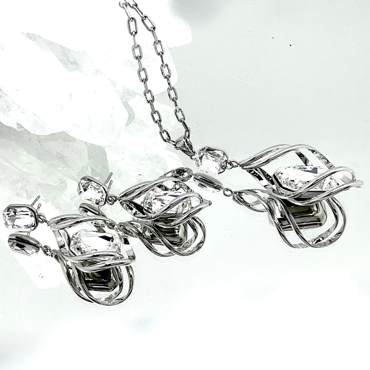 Emerald Cut Premium Crystal Set