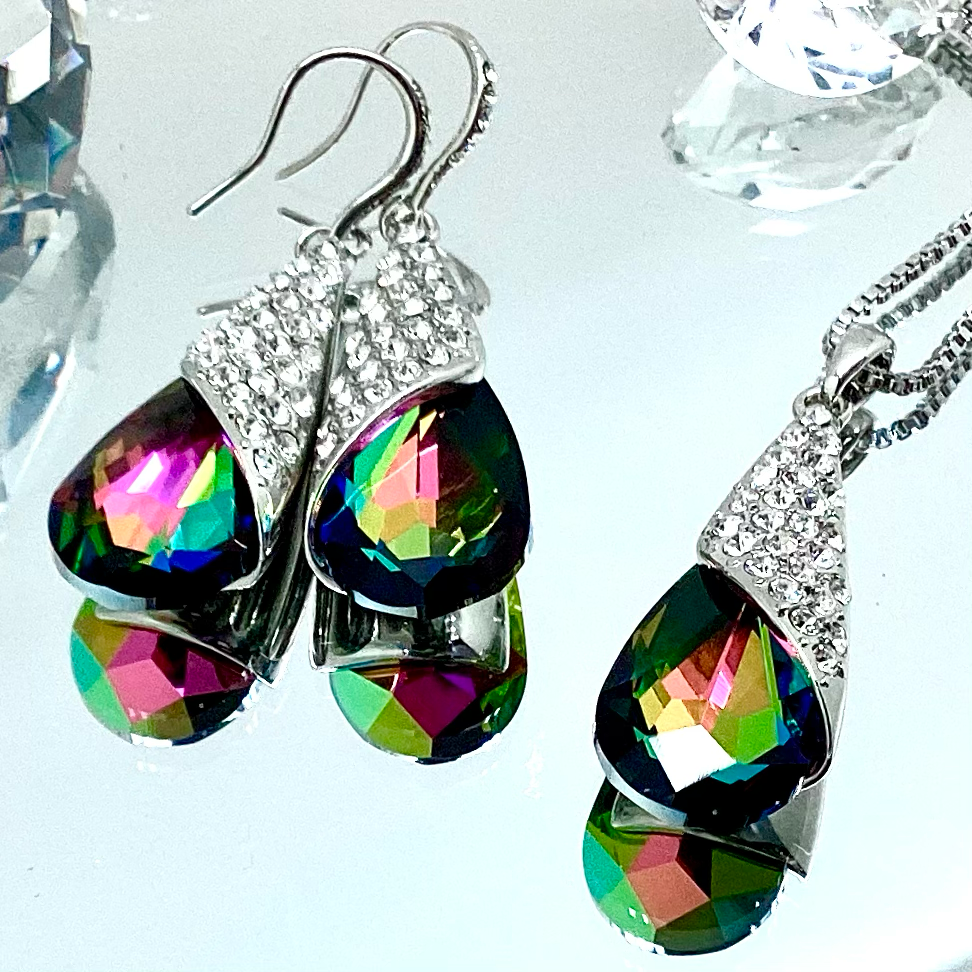 Premium Crystal Teardrop Set
