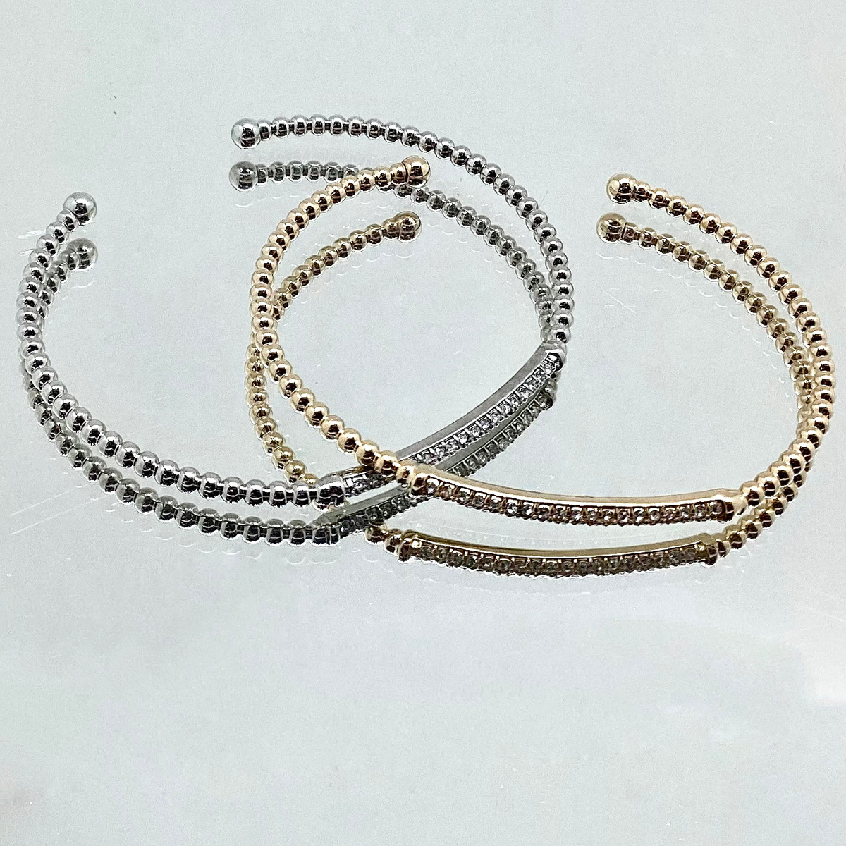 Thin Crystal Cuff Bracelet