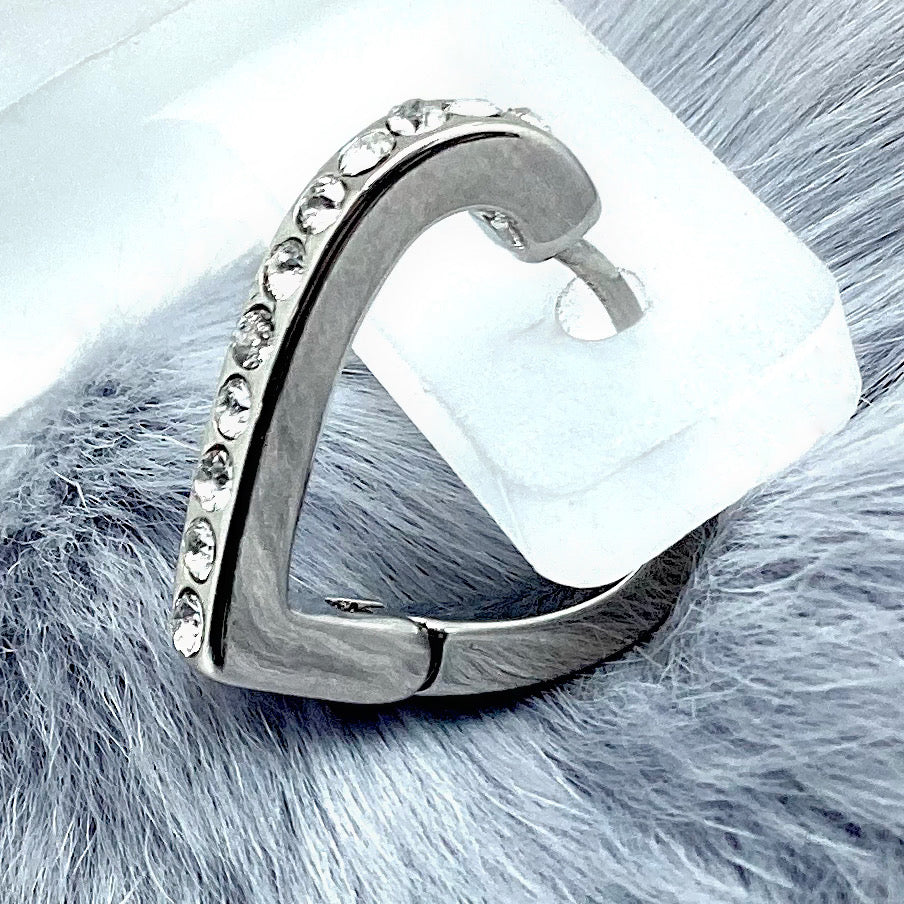 V-Shape Crystal Earrings