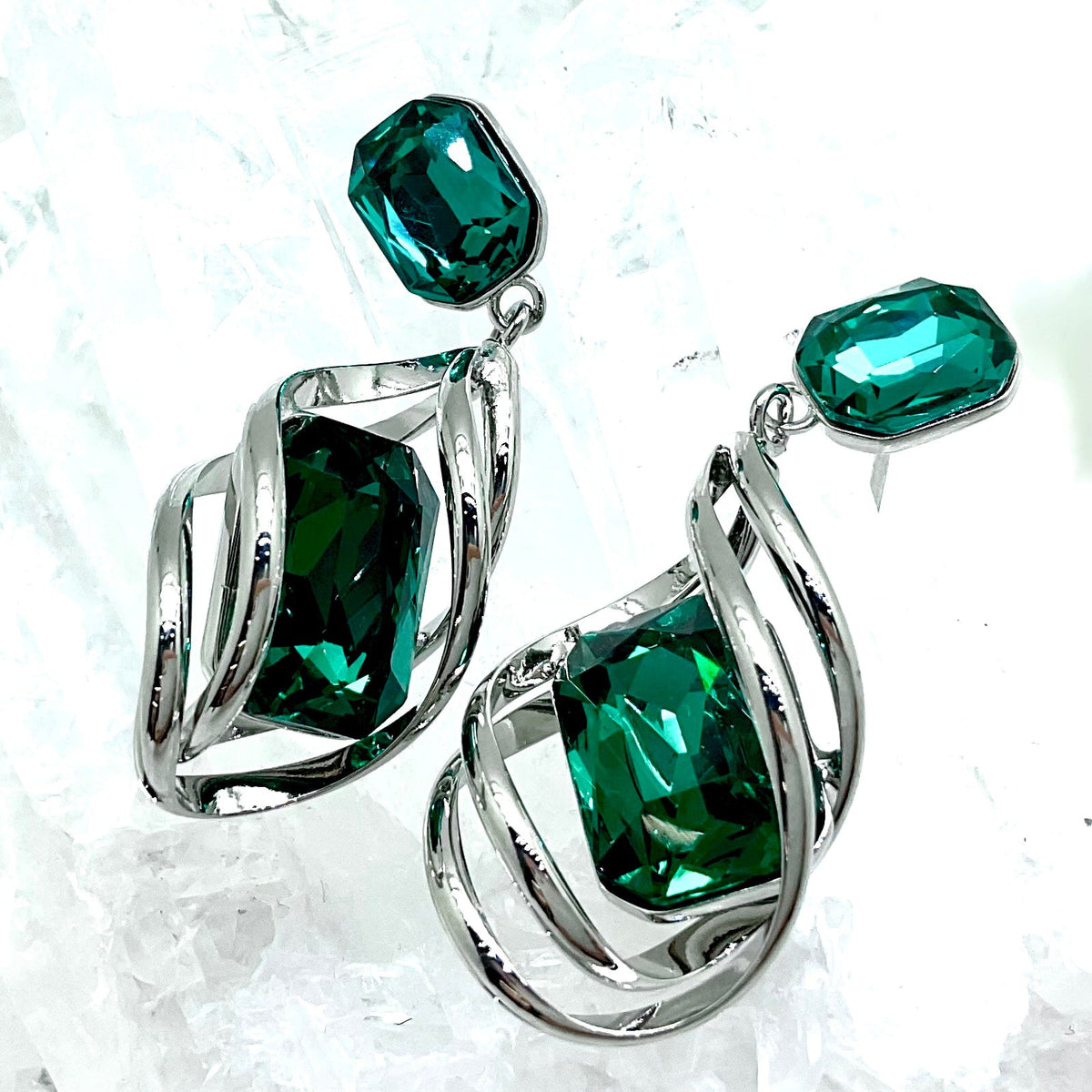 Emerald Cut Premium Crystal Set