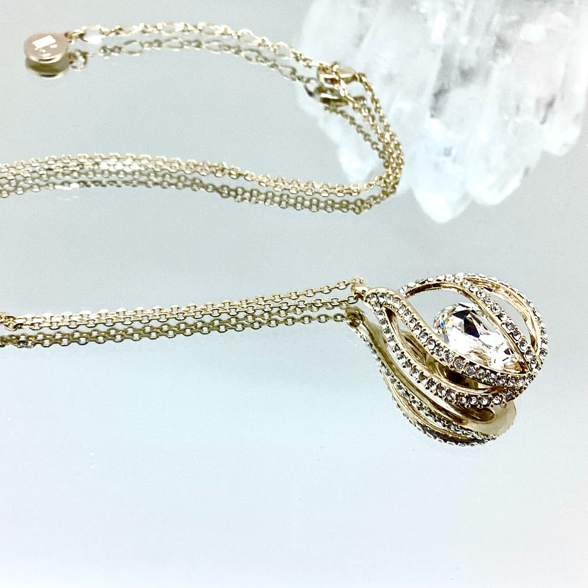 Teardrop Shape Oval Crystal Set