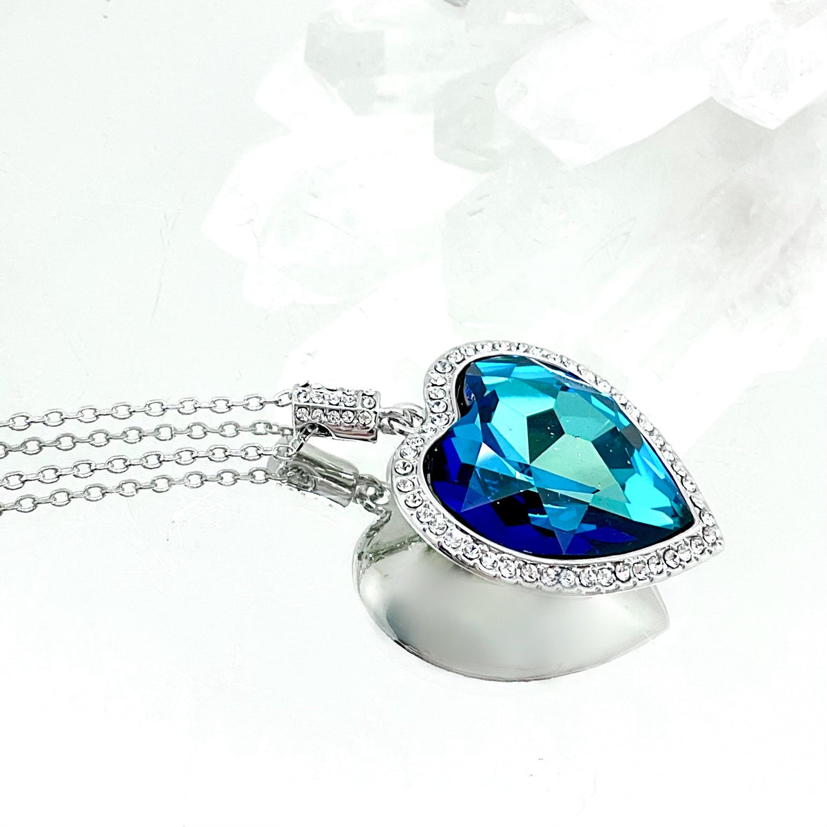 Large Heart Crystal Necklace