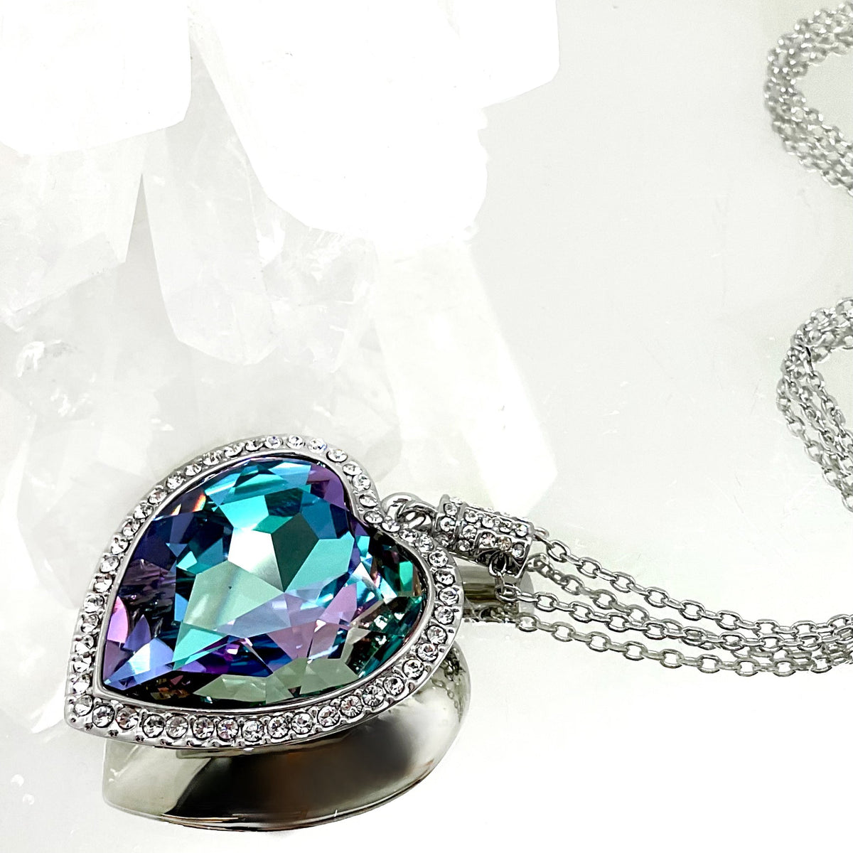 Large Heart Crystal Necklace
