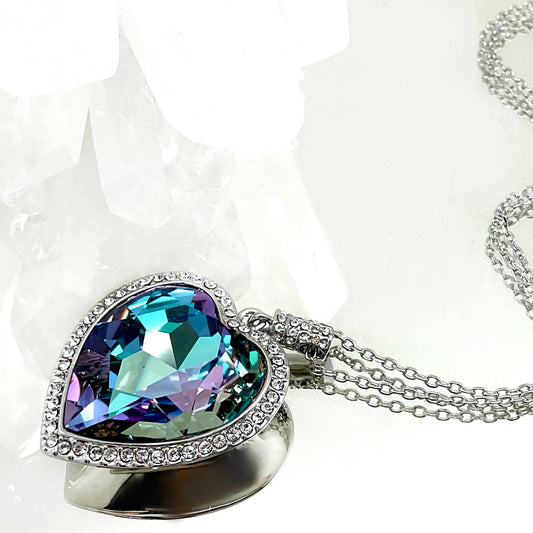 Large Heart Crystal Necklace