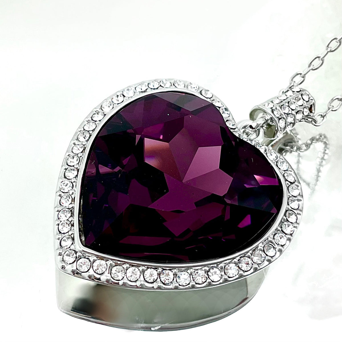 Large Heart Crystal Necklace