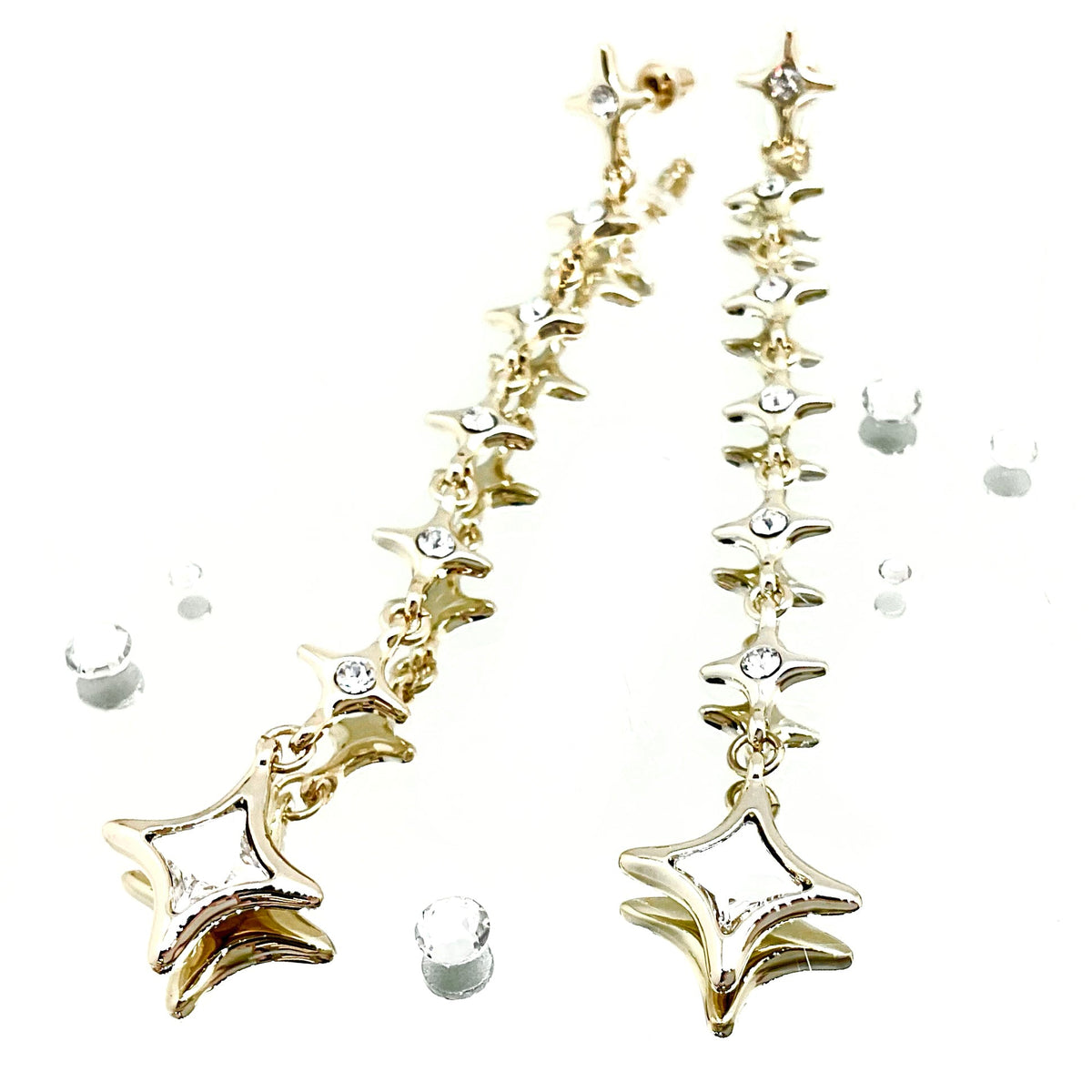 Four Pointed Star Shape Crystal Set
