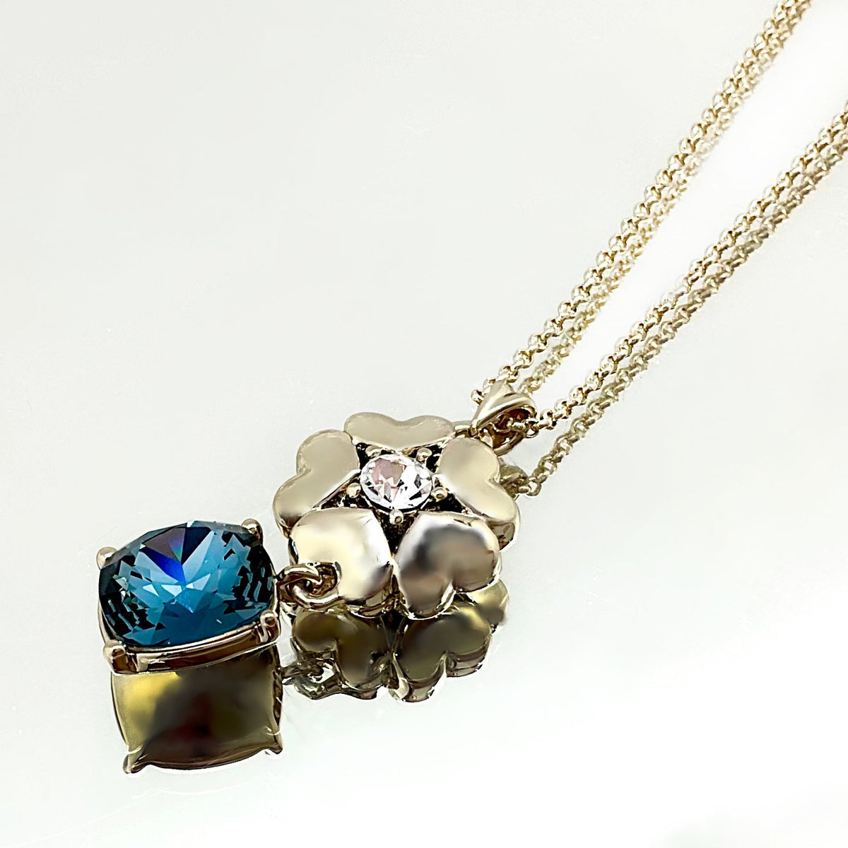 Cushion Cut Flower Crystal Set