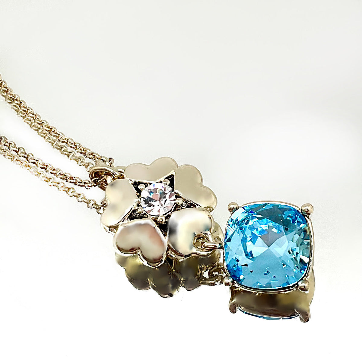 Cushion Cut Flower Crystal Set
