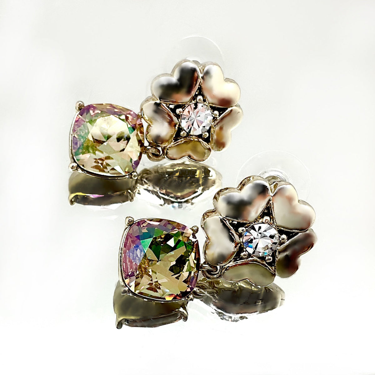 Cushion Cut Flower Crystal Set