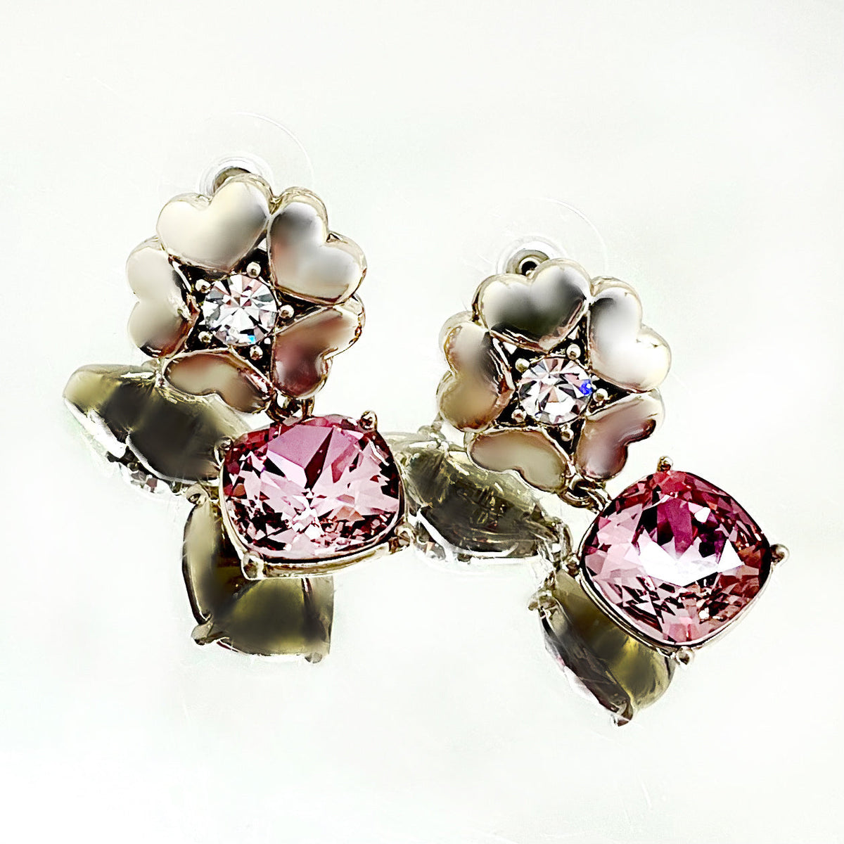 Cushion Cut Flower Crystal Set